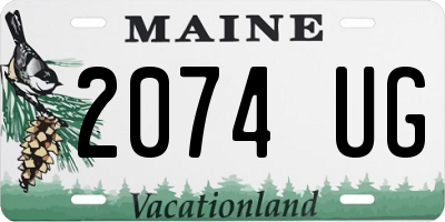 ME license plate 2074UG