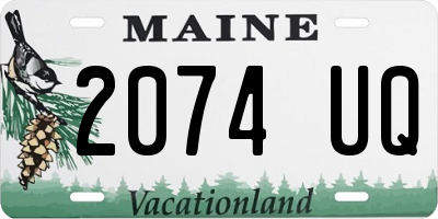 ME license plate 2074UQ