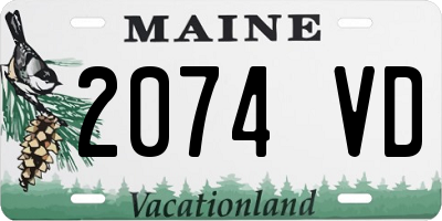 ME license plate 2074VD