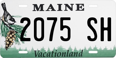 ME license plate 2075SH