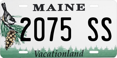ME license plate 2075SS