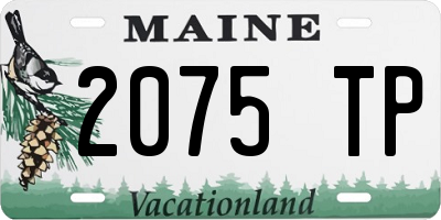 ME license plate 2075TP