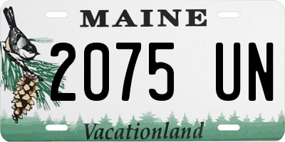 ME license plate 2075UN