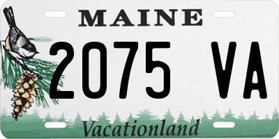 ME license plate 2075VA