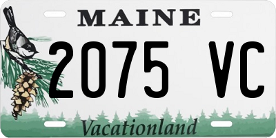 ME license plate 2075VC