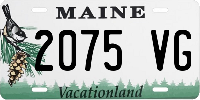 ME license plate 2075VG