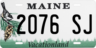 ME license plate 2076SJ
