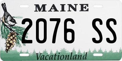 ME license plate 2076SS