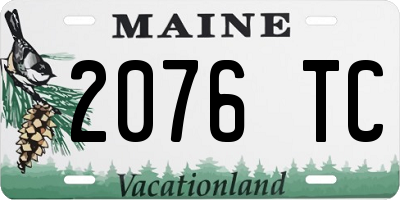 ME license plate 2076TC