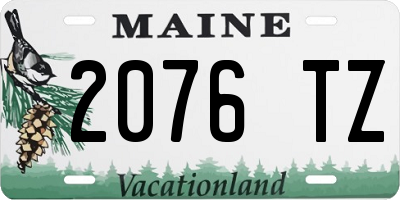 ME license plate 2076TZ