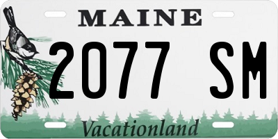 ME license plate 2077SM