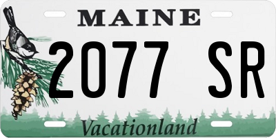 ME license plate 2077SR