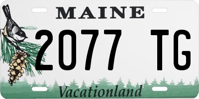 ME license plate 2077TG