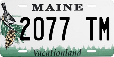 ME license plate 2077TM
