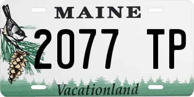 ME license plate 2077TP