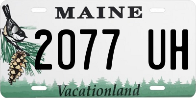 ME license plate 2077UH