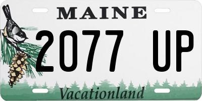 ME license plate 2077UP