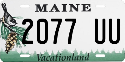 ME license plate 2077UU