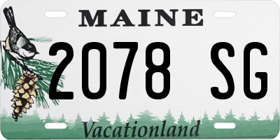 ME license plate 2078SG