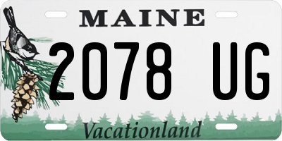 ME license plate 2078UG