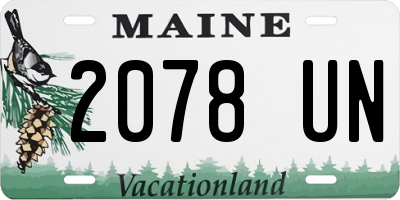 ME license plate 2078UN