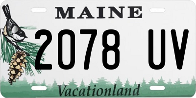 ME license plate 2078UV