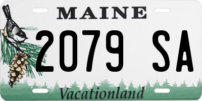 ME license plate 2079SA