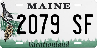 ME license plate 2079SF