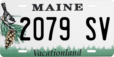 ME license plate 2079SV