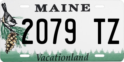 ME license plate 2079TZ