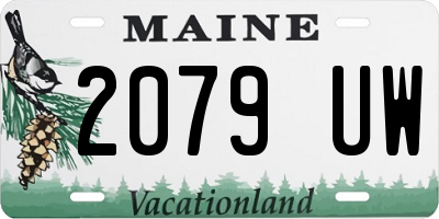 ME license plate 2079UW