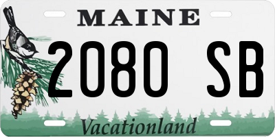 ME license plate 2080SB