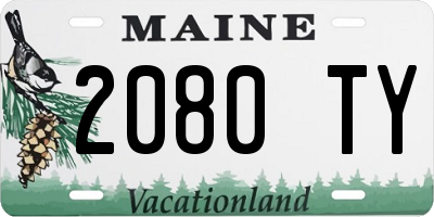 ME license plate 2080TY
