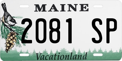 ME license plate 2081SP