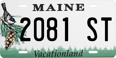 ME license plate 2081ST