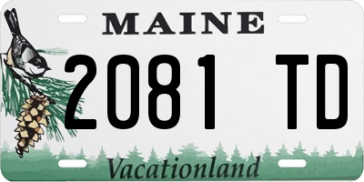 ME license plate 2081TD