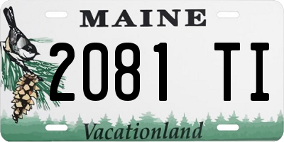 ME license plate 2081TI