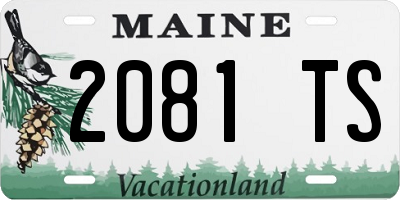ME license plate 2081TS