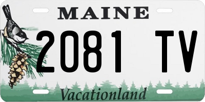ME license plate 2081TV