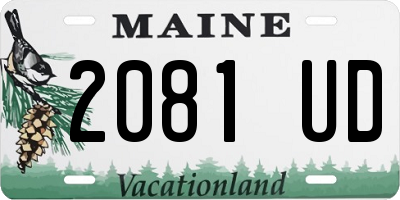 ME license plate 2081UD