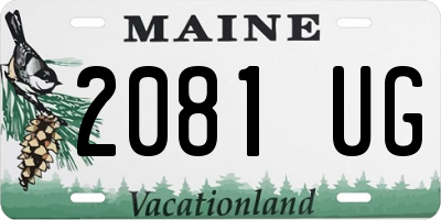 ME license plate 2081UG