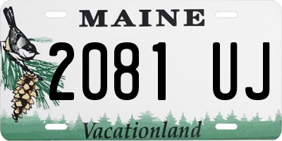 ME license plate 2081UJ