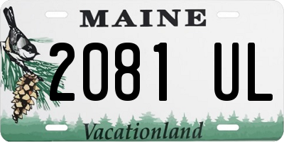 ME license plate 2081UL
