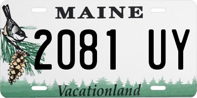 ME license plate 2081UY