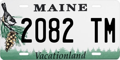 ME license plate 2082TM
