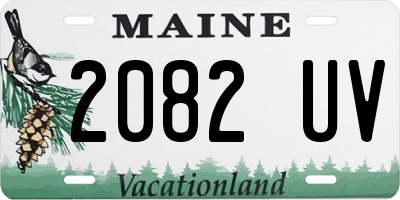 ME license plate 2082UV