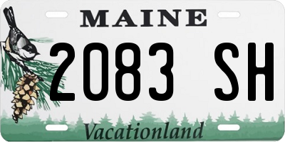 ME license plate 2083SH