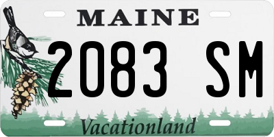 ME license plate 2083SM