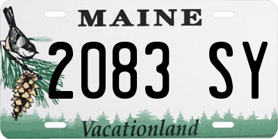 ME license plate 2083SY