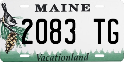 ME license plate 2083TG